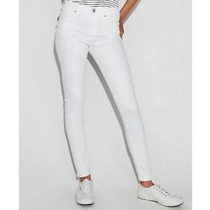 Express Mid Rise White Jeans